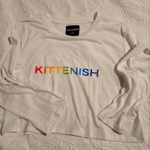 Kittenish long sleeve rainbow letters